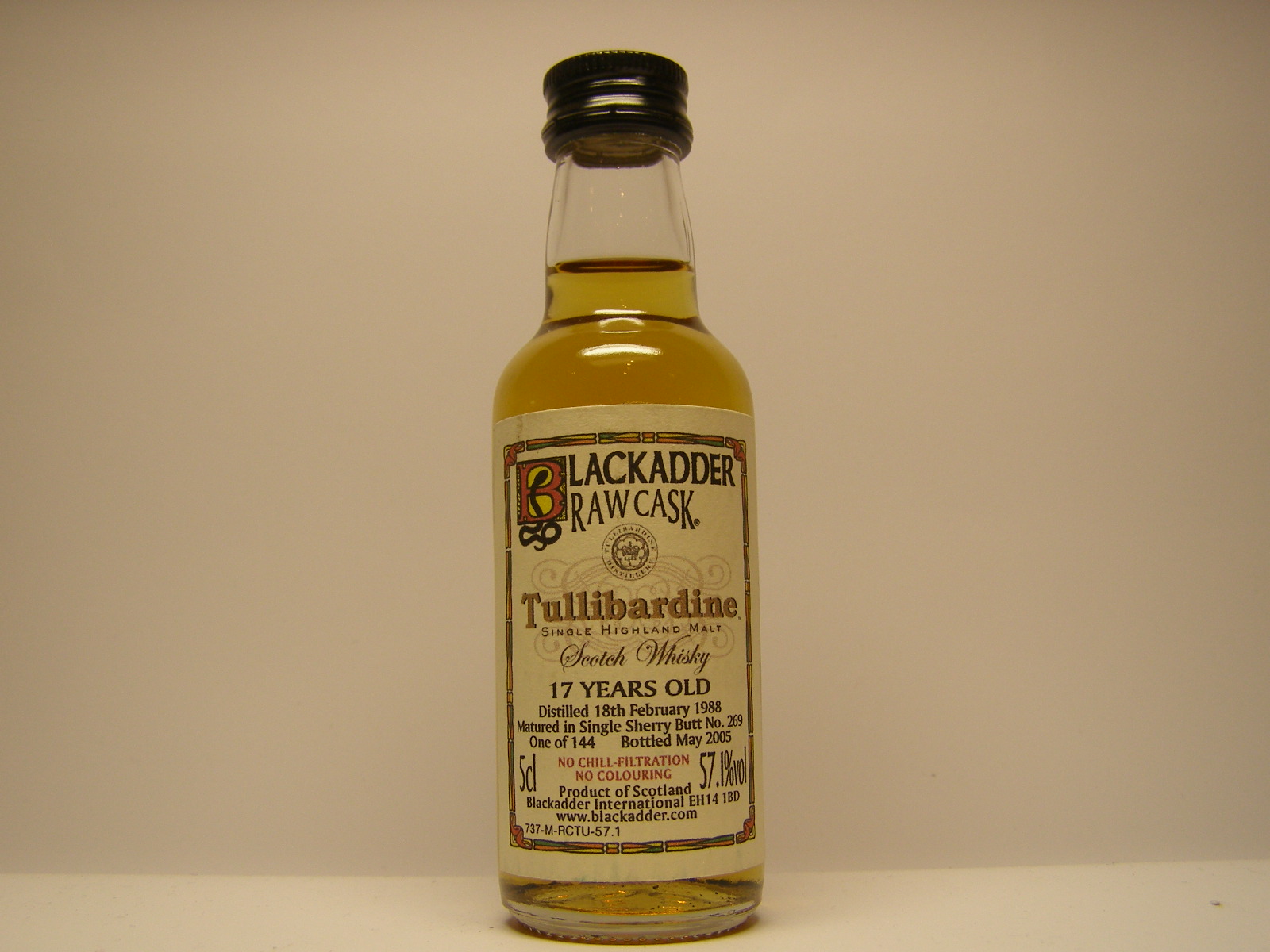 SHMSW 17yo 1988-2005 "Blackadder" 5cl 57,1%vol