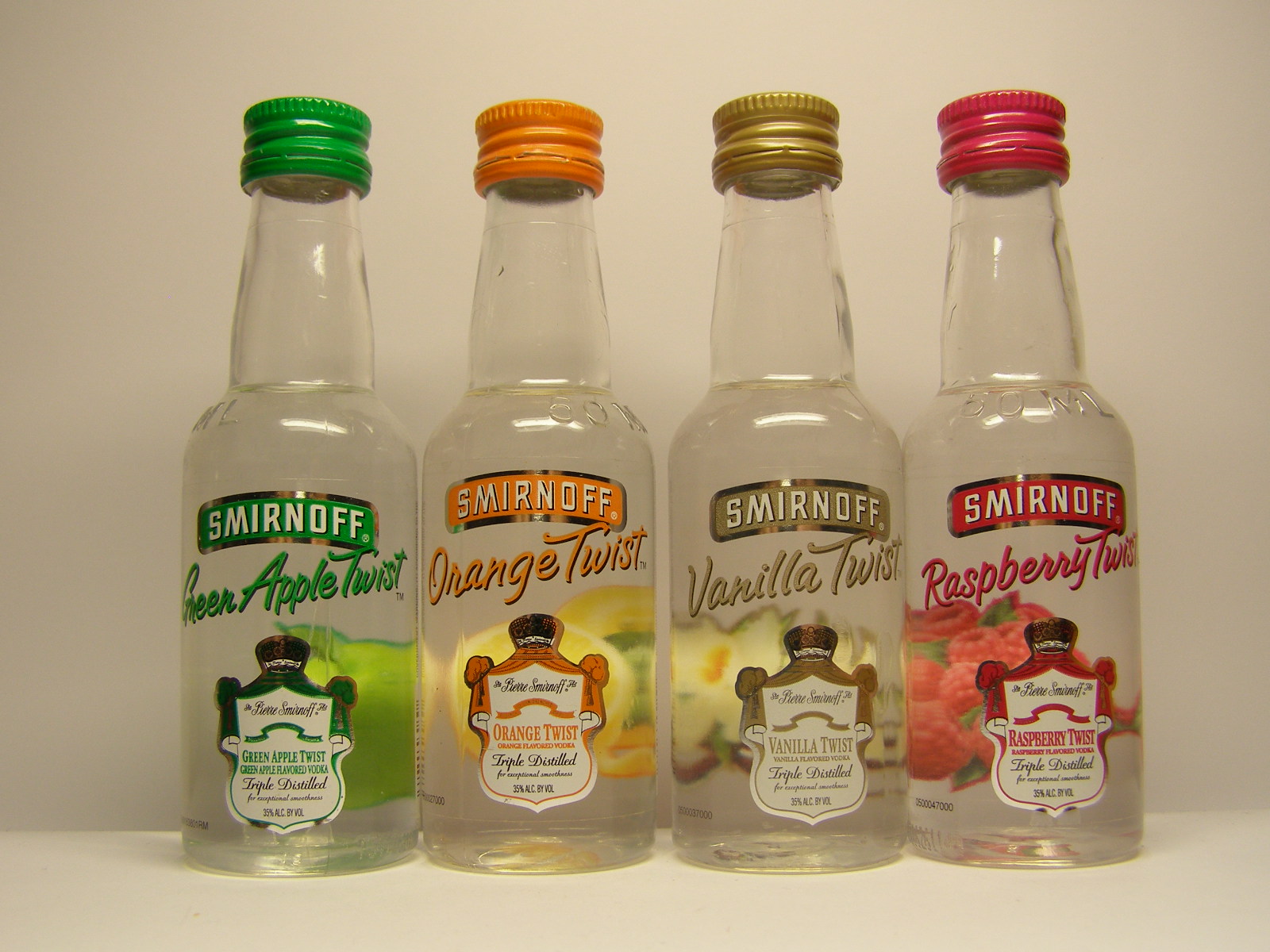 SMIRNOFF Green Apple - Orange - Vanilla - Raspberry